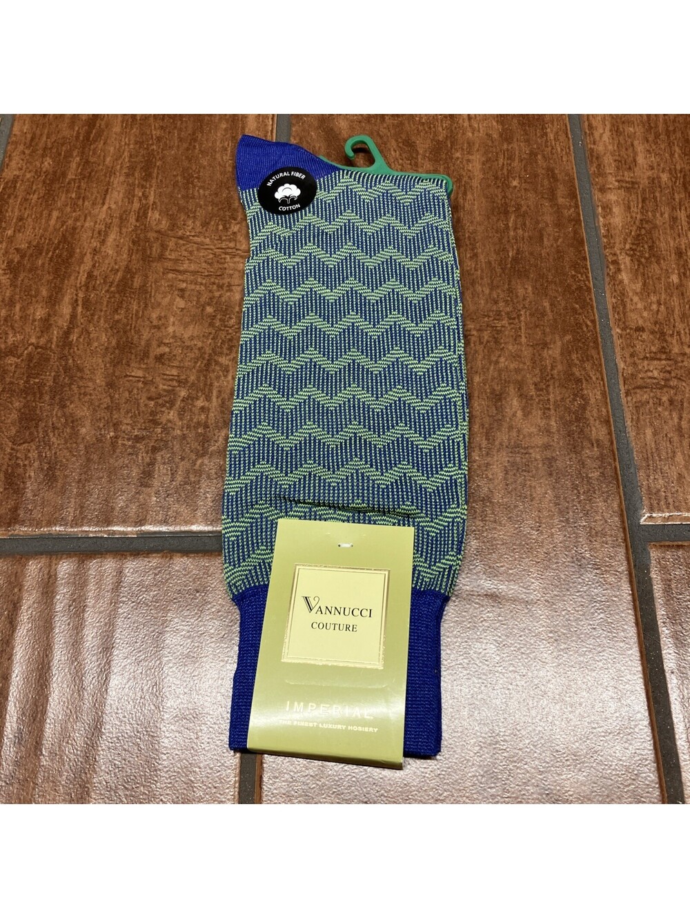 Vannucci Designer Dress Socks Mens 10-13 Blue/green Fits Shoe Size 7-12